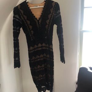 Nightcap by Carisa Rene Black Lace Bodycon Dress